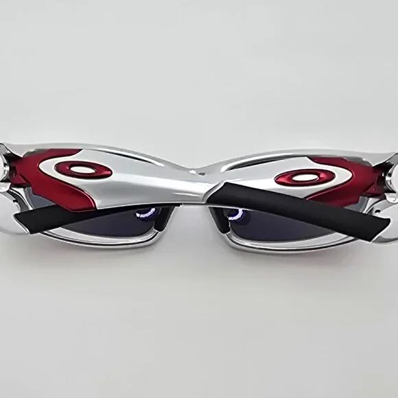 *SOLD* Oakley 04-329 Straight Jacket II White Chrome Frame +Red Lens Sunglasses - Picture 10 of 15